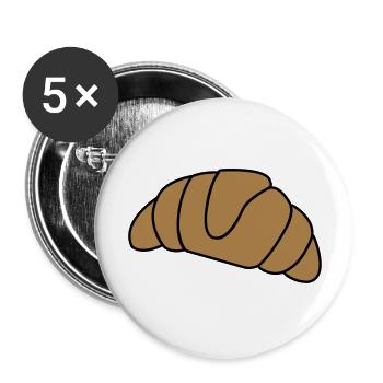 croissant_02 - Lot de 5 grands badges (56 mm) - blanc - Devant