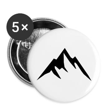 mountain design - Buttons groß 56 mm (5er Pack) - Weiß - Vorne