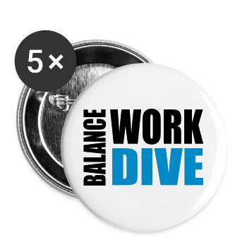 WORKDIVEBALANCE - Buttons large 2.2''/56 mm (5-pack) - white - Front