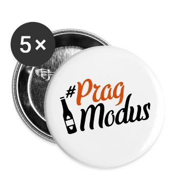 prag modus beer - Buttons groß 56 mm (5er Pack) - Weiß - Vorne