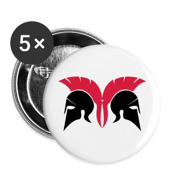 spartaner_002 - Lot de 5 grands badges (56 mm) - blanc - Devant