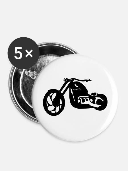 chopper - Buttons groß 56 mm (5er Pack) - Weiß