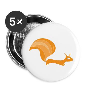 Squirrel (b) - Buttons large 2.2''/56 mm (5-pack) - white - Front