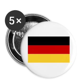Drapeau allemand - Lot de 5 grands badges (56 mm) - blanc - Devant