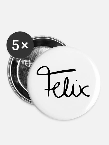 Felix - Buttons groß 56 mm (5er Pack) - Weiß