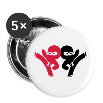 ninja_1 - Buttons large 2.2''/56 mm (5-pack) - white - Front