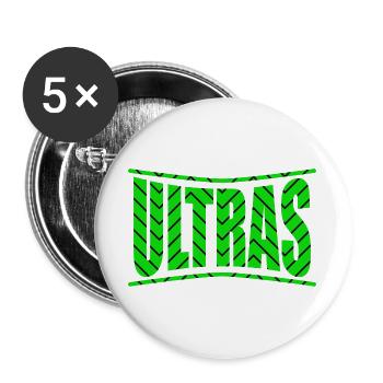 ultras football fans t-shirt design gift idea - Buttons large 2.2''/56 mm (5-pack) - white - Front