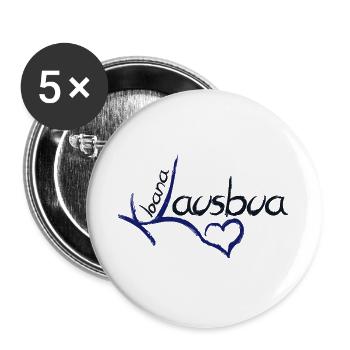 kloana Lausbua - Buttons groß 56 mm (5er Pack) - Weiß - Vorne