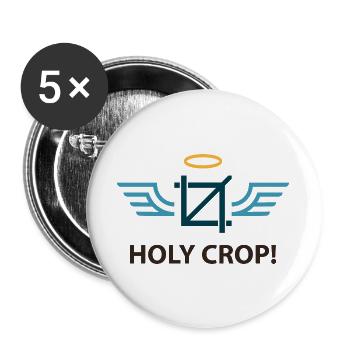 Holy Crop - Buttons large 2.2''/56 mm (5-pack) - white - Front