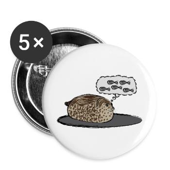 Thick Seal / Chubby Seal - Buttons large 2.2''/56 mm (5-pack) - white - Front