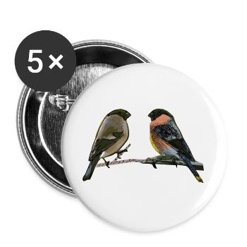 Gimpel Paar - Buttons groß 56 mm (5er Pack) - Weiß - Vorne
