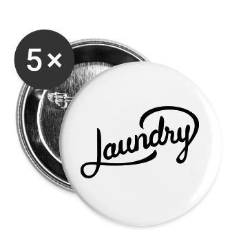 Funny lettering for laundry - Buttons large 2.2''/56 mm (5-pack) - white - Front