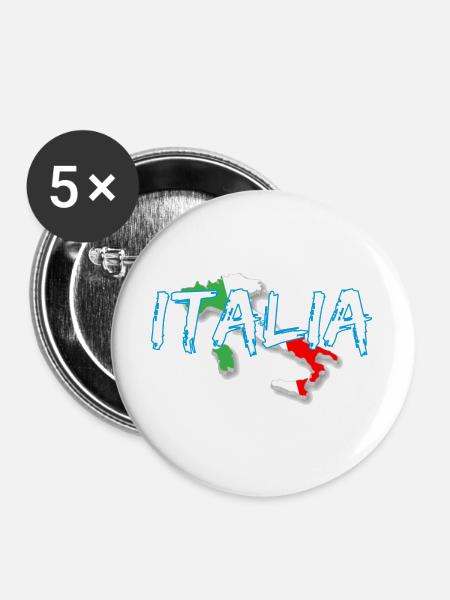 Italien Edo weißer Stiefel - Buttons groß 56 mm (5er Pack) - Weiß