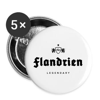 Flandrien Rennen T-Shirt - Buttons groß 56 mm (5er Pack) - Weiß - Vorne