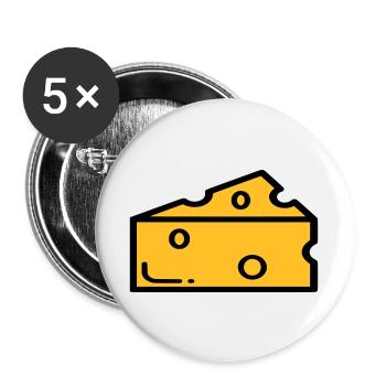 cheese - Buttons large 2.2''/56 mm (5-pack) - white - Front