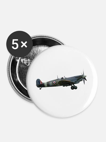 Spitfire - Buttons groß 56 mm (5er Pack) - Weiß