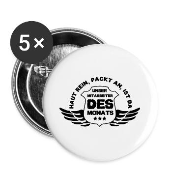Our Employee of the Month - Buttons large 2.2''/56 mm (5-pack) - white - Front