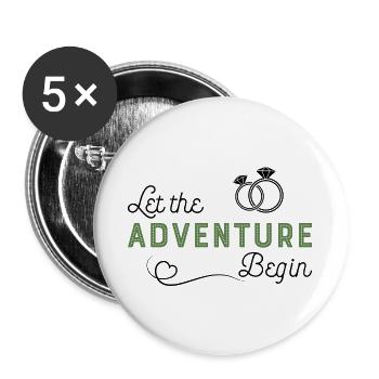 wedding - Buttons large 2.2''/56 mm (5-pack) - white - Front