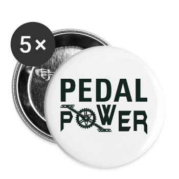 pedal power, Bicycle, Bike, Bicycle - Buttons large 2.2''/56 mm (5-pack) - white - Front