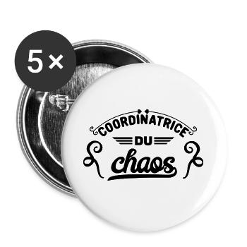 Chaos Coordinator - Buttons large 2.2''/56 mm (5-pack) - white - Front