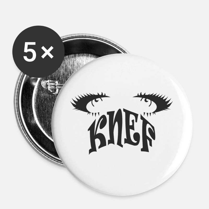 Knef - Buttons groß 56 mm (5er Pack) - Weiß