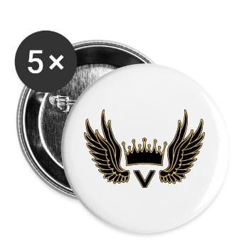 crown - Buttons large 2.2''/56 mm (5-pack) - white - Front