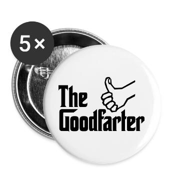 Der gute Farter-Vater furzt Vater Vatertag - Buttons groß 56 mm (5er Pack) - Weiß - Vorne