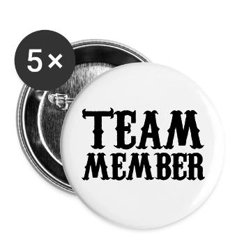 team member - Lot de 5 grands badges (56 mm) - blanc - Devant