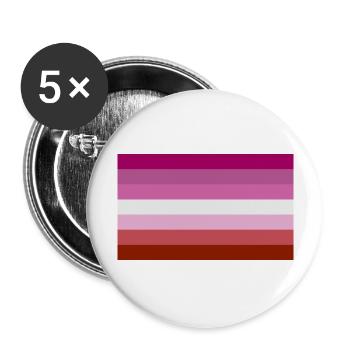 Lesbian flag - Buttons large 2.2''/56 mm (5-pack) - white - Front