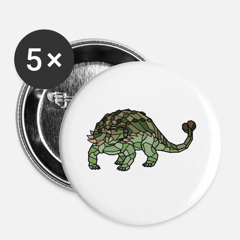 ankylosaurus - Buttons large 2.2''/56 mm (5-pack) - white