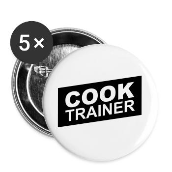 cook trainer - Buttons large 2.2''/56 mm (5-pack) - white - Front