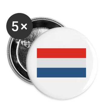 Holland - Lot de 5 grands badges (56 mm) - blanc - Devant