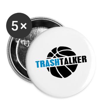 Basketball - Buttons large 2.2''/56 mm (5-pack) - white - Front