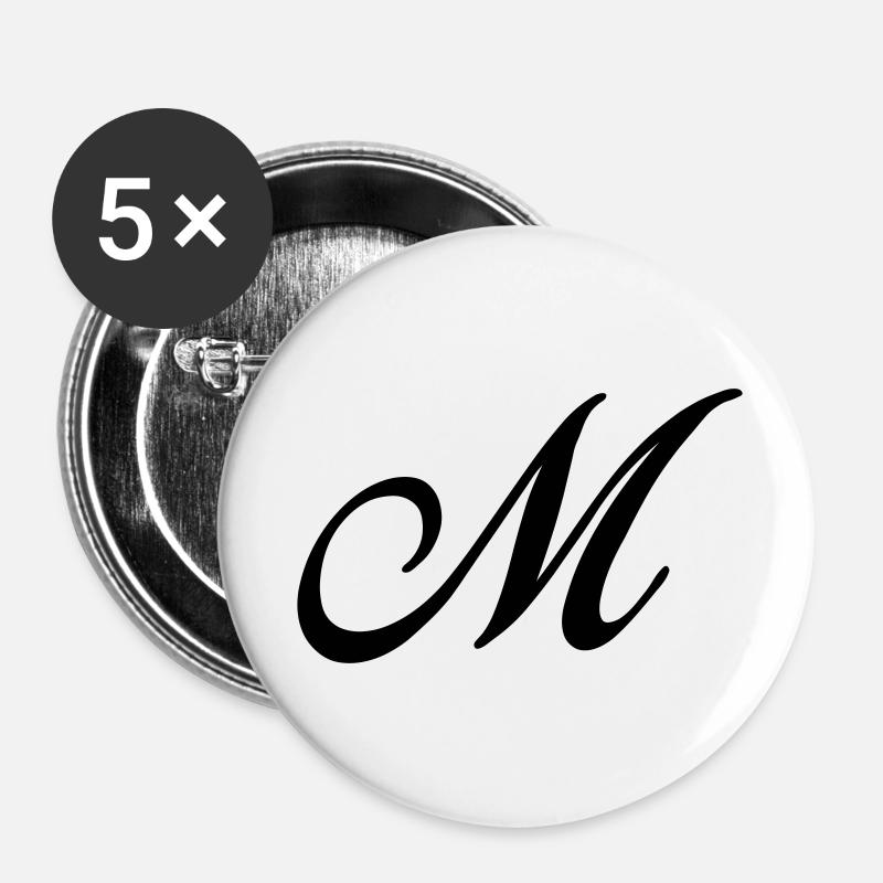M - Buttons large 2.2''/56 mm (5-pack) - white