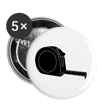 Rollengrößenmessung lind - Buttons groß 56 mm (5er Pack) - Weiß - Vorne