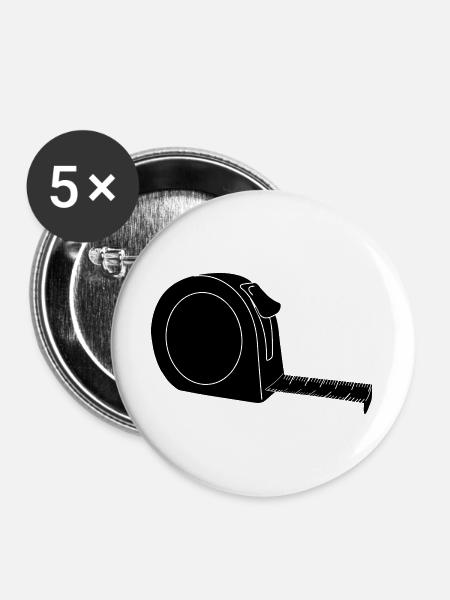 Rollengrößenmessung lind - Buttons groß 56 mm (5er Pack) - Weiß
