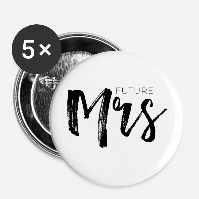 Future Mrs - Buttons large 2.2''/56 mm (5-pack) - white