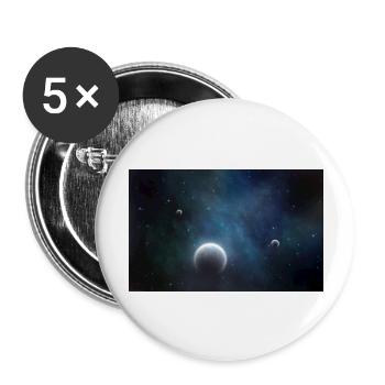 Galaxy - Buttons groß 56 mm (5er Pack) - Weiß - Vorne