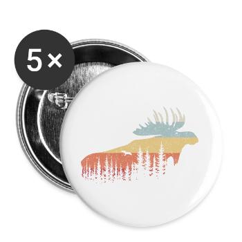 Elk - Buttons large 2.2''/56 mm (5-pack) - white - Front
