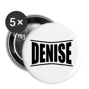 Denise T-Shirt Geschenkidee - Buttons groß 56 mm (5er Pack) - Weiß - Vorne