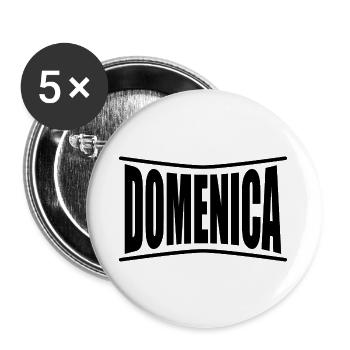 t-shirt dimanche t-shirt idée cadeau - Lot de 5 grands badges (56 mm) - blanc - Devant
