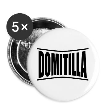 T-shirt Domitilla t-shirt idée cadeau - Lot de 5 grands badges (56 mm) - blanc - Devant