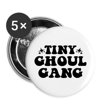 Tiny Ghoul Gang Halloween - Buttons groß 56 mm (5er Pack) - Weiß - Vorne