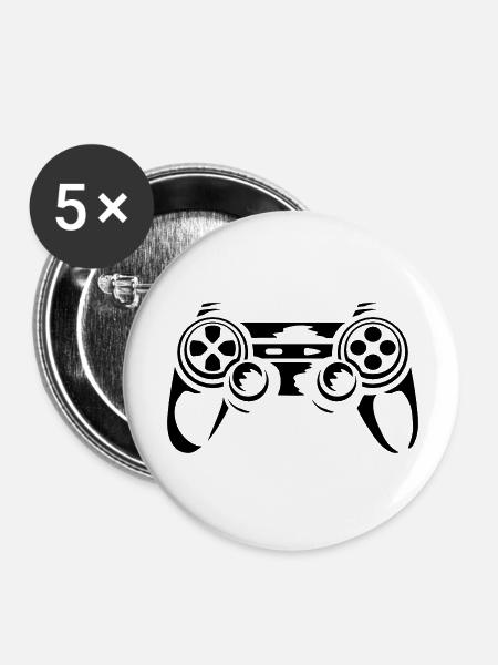 Controller Retro Konsole Gamer - Buttons groß 56 mm (5er Pack) - Weiß