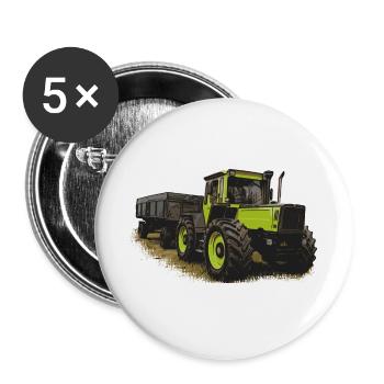 MB trac 1600 turbo with trailer - Buttons large 2.2''/56 mm (5-pack) - white - Front
