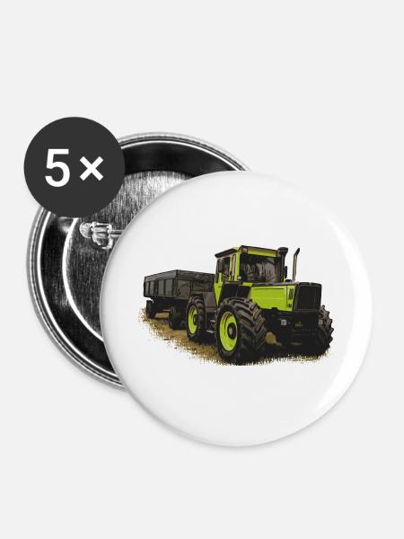 MB trac 1600 turbo with trailer - Buttons large 2.2''/56 mm (5-pack) - white