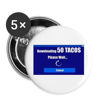 Téléchargement de 50 Tacos (années) - Lot de 5 grands badges (56 mm) - blanc - Devant