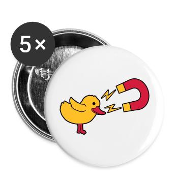 Chick Magnet Womanizer Logo - Lot de 5 grands badges (56 mm) - blanc - Devant