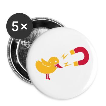 Logo Chick Magnet Womanizer - Buttons large 2.2''/56 mm (5-pack) - white - Front