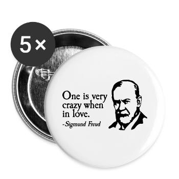 Sigmund Freud Sprüch One Bachelor Party JGA - Buttons large 2.2''/56 mm (5-pack) - white - Front